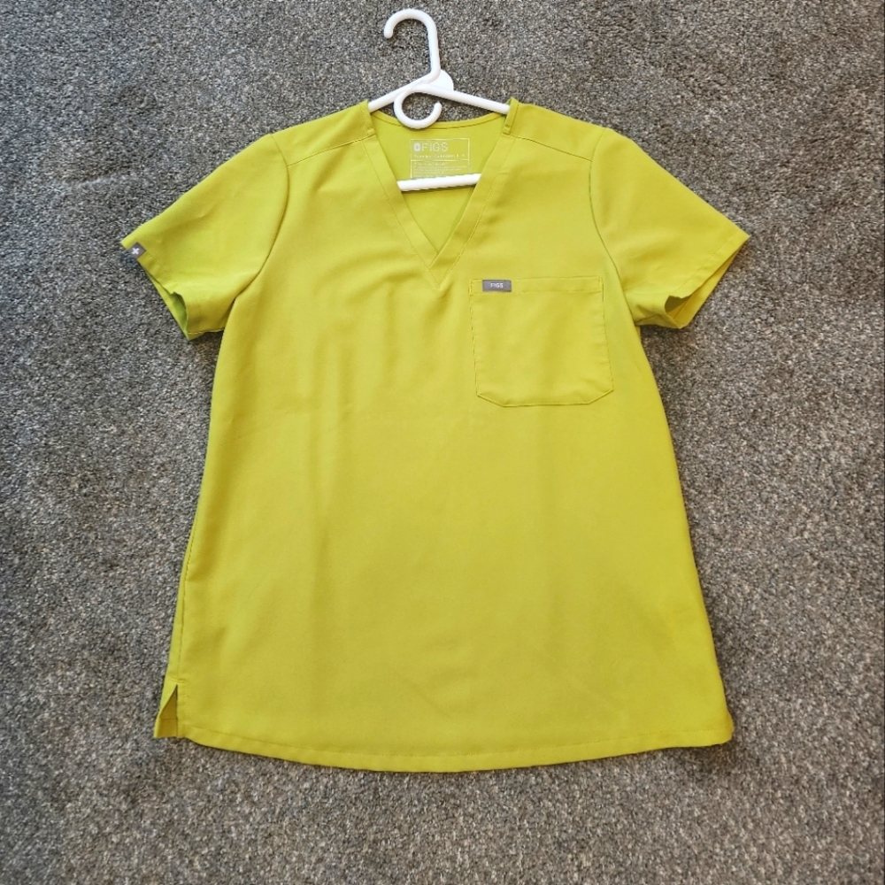 Figs Women's Scrub Top in Lime Green